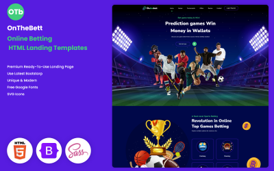 OnTheBett - Online Betting HTML Landing Templates