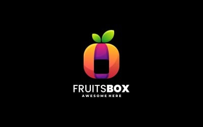 Owoce Gradient Kolorowe Logo Design