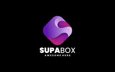 Design del logo con gradiente di colore della scatola