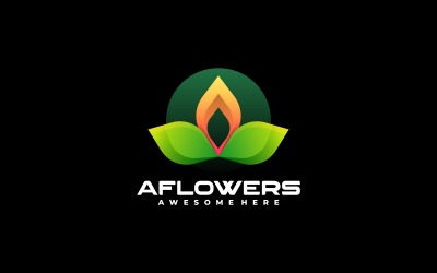 Květiny Barva Přechod Logo
