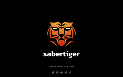 Saber Tiger Gradient Logo