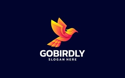 Vector Bird Color Gradient Logo Style