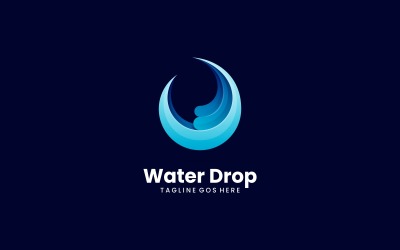 Water Drop Color Gradient Logo