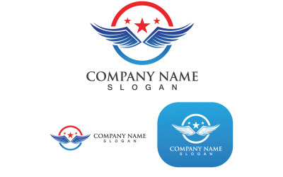 Ala Falcon Bird Logo Template Vector V13