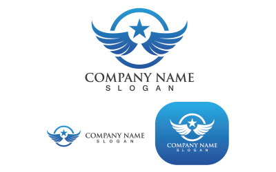 Ala Falcon Bird Logo Template Vector V16