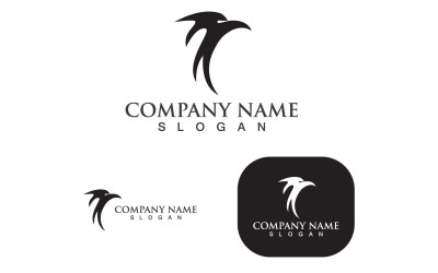 Ala Falcon Bird Logo Template Vector V7