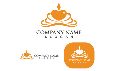 Crown Logotyp Mall Vector IconV11