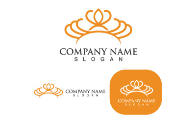 Crown Logotyp Mall Vector IconV20