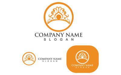 Crown Logotyp Mall Vector IconV21