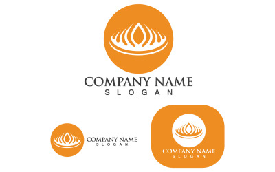 Logo corona modello Vector IconV16