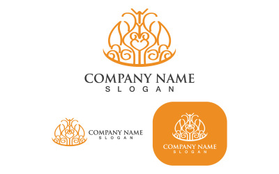 Logo corona modello Vector IconV18