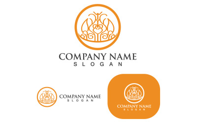 Logo corona modello Vector IconV24