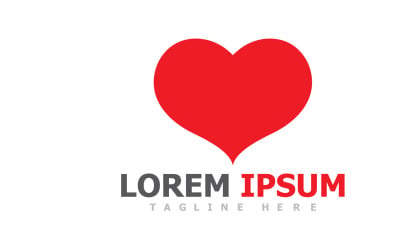 Love Heart Logo Vector Icon V11