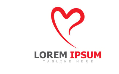 Love Heart Logo Vector Icon V12