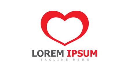 Love Heart Logo Vector Icon V13
