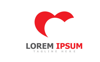 Love Heart Logo Vector Icon V14