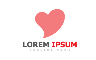 Love Heart Logo Vector Icon V15