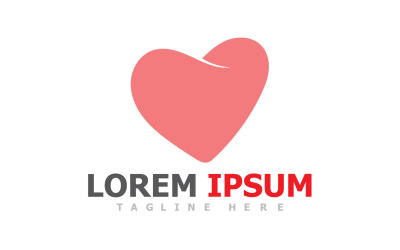 Love Heart Logo Vector Icon V17