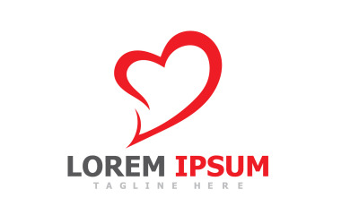 Love Heart Logo Vector Icon V18