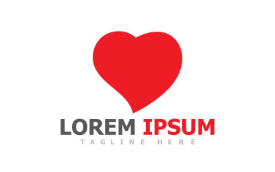 Love Heart Logo Vector Icon V19