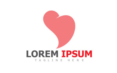Love Heart Logo Vector Icon V21