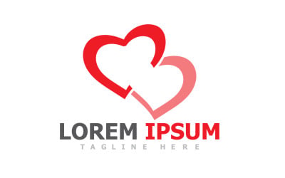 Love Heart Logo Vector Icon V25