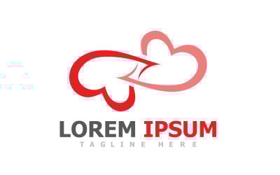 Love Heart Logo Vector Icon V26