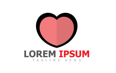 Love Heart Logo Vector Icon V27