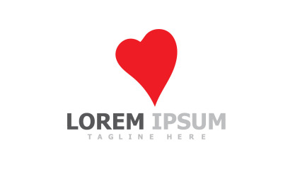 Love Heart Logo Vector Icon V28