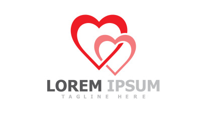 Love Heart Logo Vector Icon V32
