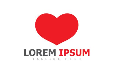 Love Heart Logo Vector Icon V4