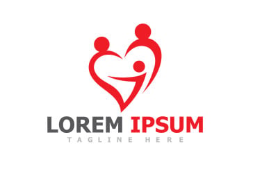 Love Heart Logo Vector Icon V7