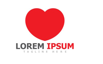 Love Heart Logo Vector Icon V9