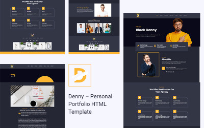 Black denny- Modello di sito Web HTML5 per portfolio personale