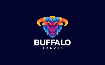 Buffalo Brave Gradient Kolorowe Logo