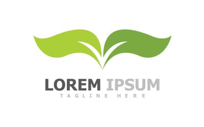 Green Leaf Tree Logo Symbol Elements V28