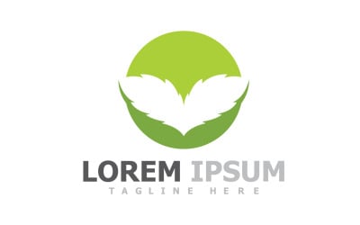 Green Leaf Tree Logo Symbol Elements V30