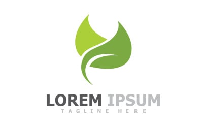 Green Leaf Tree Logo Symbol Elements V3