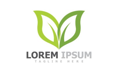 Green Leaf Tree Logo Symbol Elements V9