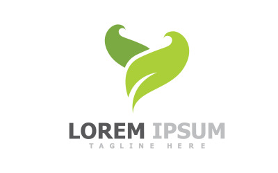Groen blad boom logo symbool elementen V20