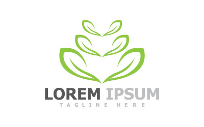 Groen blad boom logo symbool elementen V25