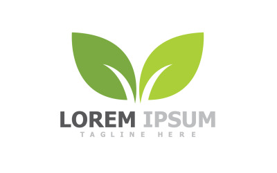 Groen blad boom logo symbool elementen V27