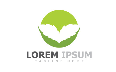 Groen blad boom logo symbool elementen V30