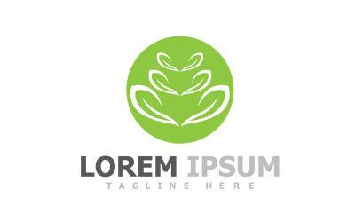 Groen blad boom logo symbool elementen V32