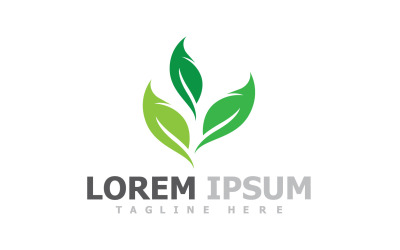 Groen blad boom logo symbool elementen V8