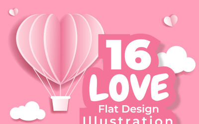 16 Illustrazione vettoriale di segni d&amp;#39;amore
