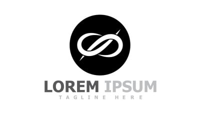 Infinito logotipo símbolo elementos diseño V21