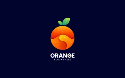 Logo dégradé orange vectoriel