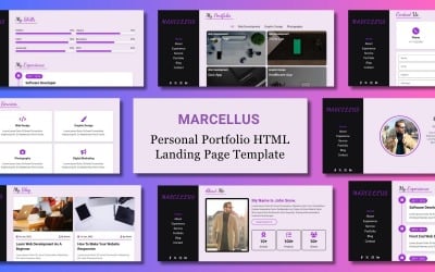 Marcellus - Personal Portfolio Szablon strony internetowej HTML Landing Page