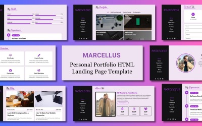 Marcellus - personlig portfölj HTML-målsida webbplatsmall